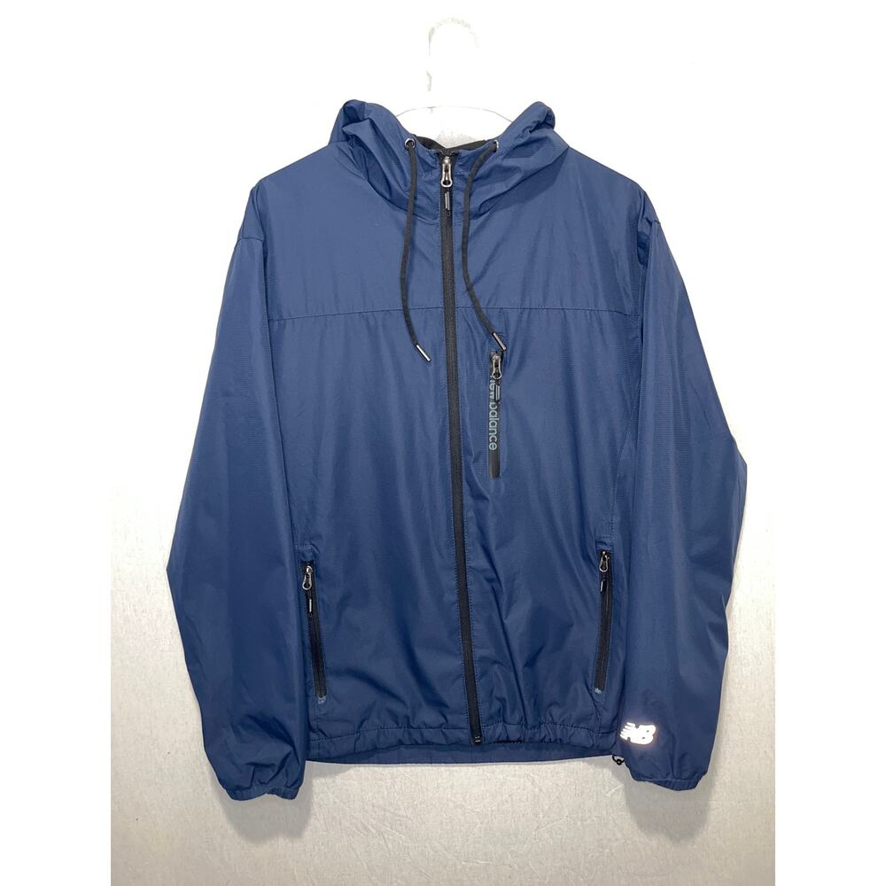 New Balance Men’s Lightweight Windbreaker Jacket – Navy Blue, Small